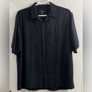 Men's Black Casual Button Down Shirt